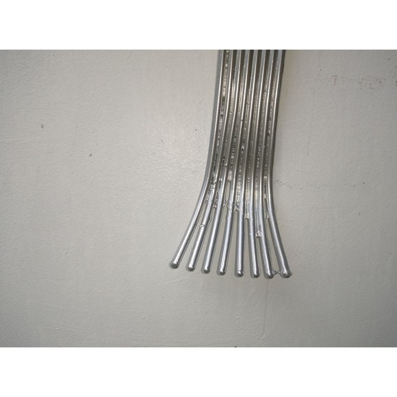 Large Silver Painted Copper & Brass Windy Willow Tree Wall Hanging Art Sculpture - Picture 2 of 10